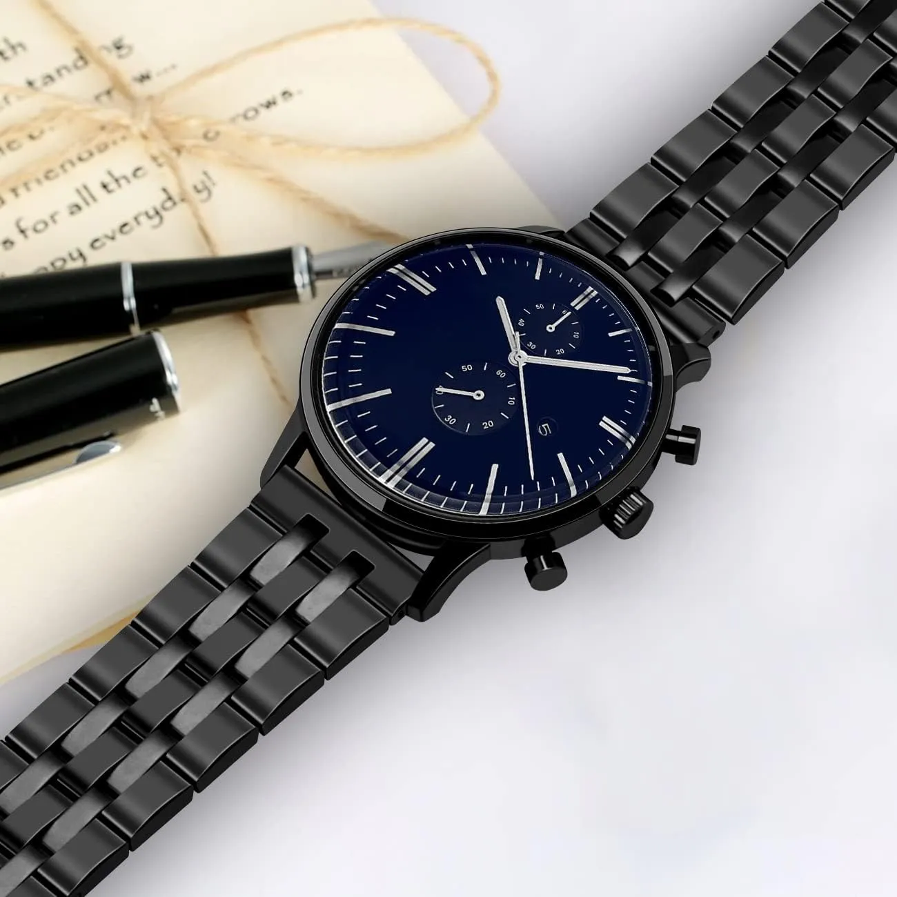 mesquite constrict assessment Polished Brushed Two Tone 20mm 22mm Quick Release Stainless Steel Watch Bands Silver Black Tapered Watch Strap For Men Women Premium 