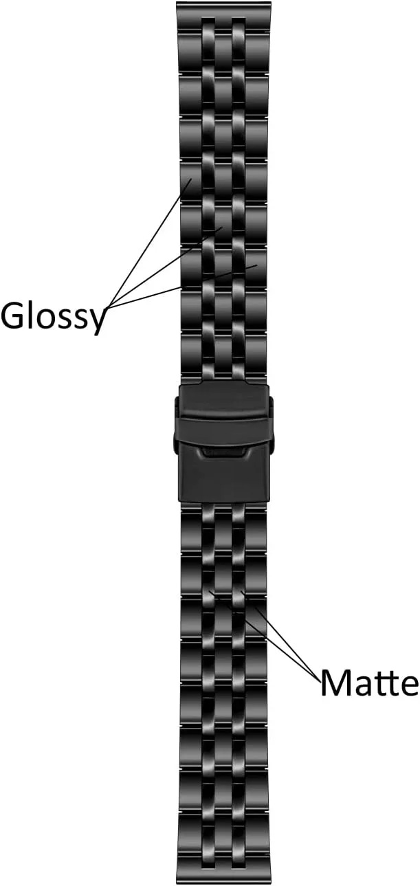 mesquite constrict assessment Polished Brushed Two Tone 20mm 22mm Quick Release Stainless Steel Watch Bands Silver Black Tapered Watch Strap For Men Women Premium 