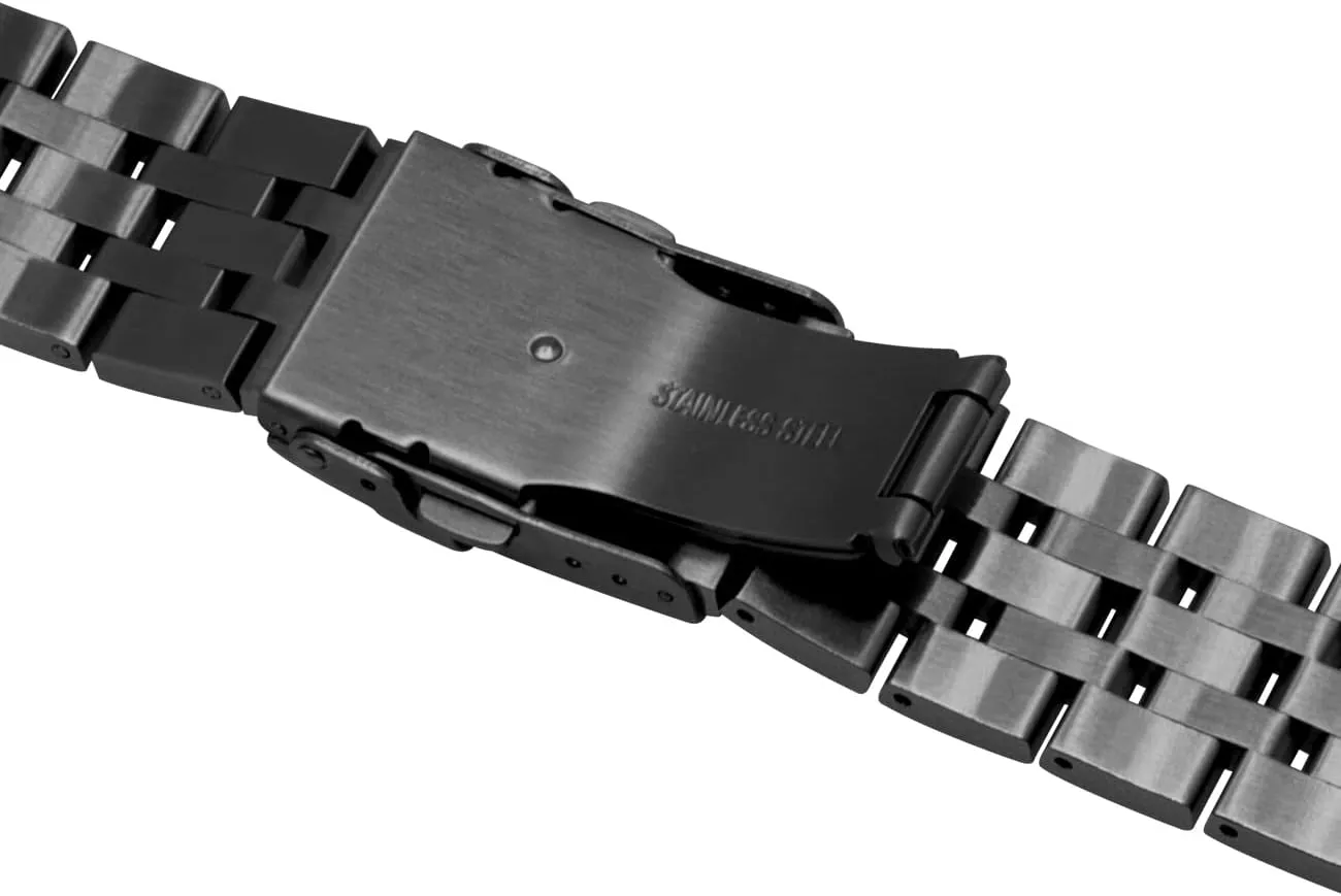 mesquite constrict assessment Polished Brushed Two Tone 20mm 22mm Quick Release Stainless Steel Watch Bands Silver Black Tapered Watch Strap For Men Women Premium 