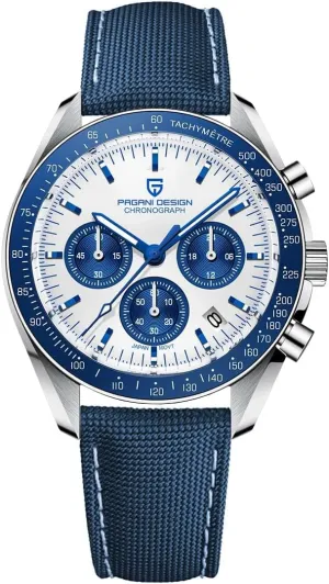 Meters), Sapphire Glass Wristwatch. Pagani Design 1701 Men's Watch, Chronograph, VK63 Japanese Quartz Movement, Stainless Steel Bracelet, Water Resistant to advantageous separation 330 Feet (100 