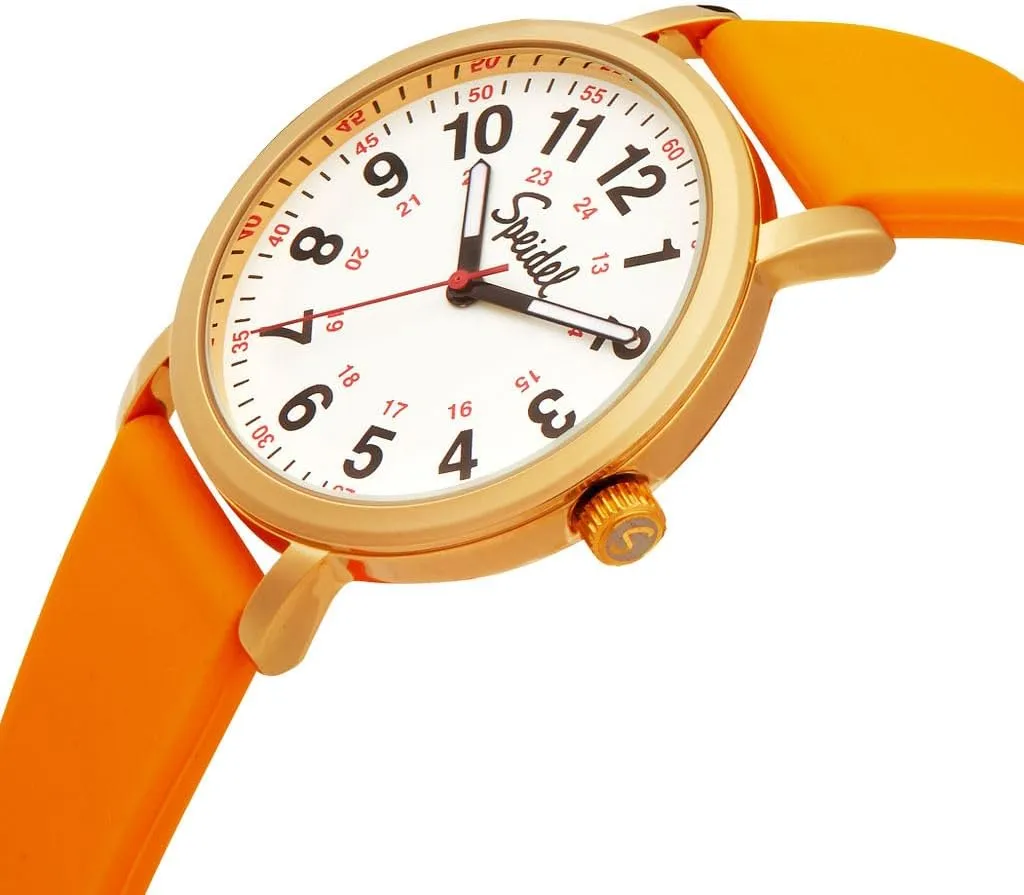 Military acid gland spark peep Time with Second Hand, Silicone Band, Water Resistant Speidel Original Scrub Watch? for Nurse, Medical Professionals and Students ?C Various Medical Scrub Colors, Easy Read Dial, 
