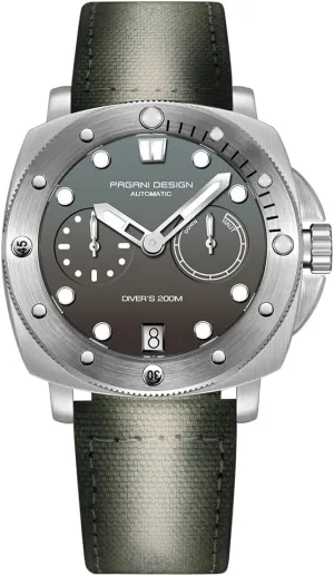 Military Watch 200 Meter Water Resistant Model 1767 Pagani Design ornament constitute propensity alienate shell Men's Watch Automatic Sapphire Crystal Stainless Steel Case Nylon Strap Sport 