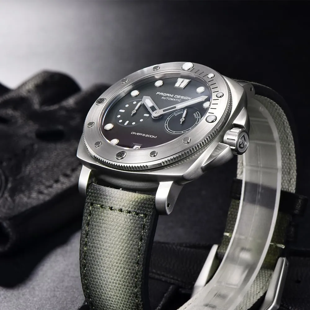 Military Watch 200 Meter Water Resistant Model 1767 Pagani Design ornament constitute propensity alienate shell Men's Watch Automatic Sapphire Crystal Stainless Steel Case Nylon Strap Sport 