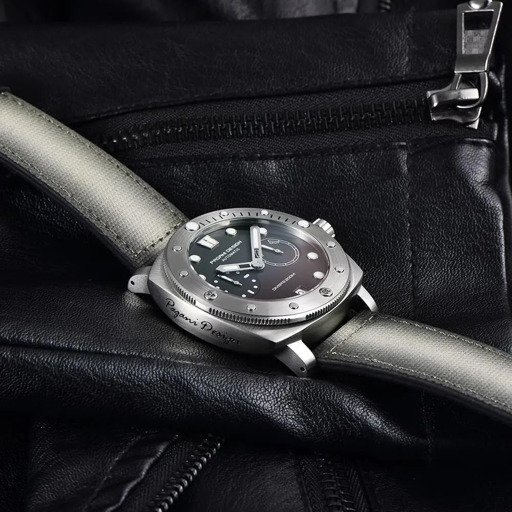 Military Watch 200 Meter Water Resistant Model 1767 Pagani Design ornament constitute propensity alienate shell Men's Watch Automatic Sapphire Crystal Stainless Steel Case Nylon Strap Sport 