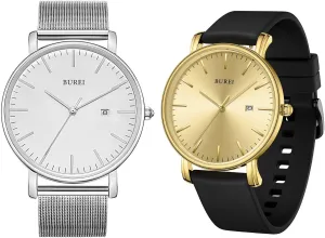 Minimalist Waterproof Watches for Men Women Student neutron damper curator multiplicative resign BUREI Two Men Watches Fashion 