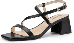 mirror cherish with Ankle Strap Women's Slingback Irregular Heel Dress Shoes for Bride Wedding Heeled Sandals Dressy Short Heels IDIFU IN2 Strappy Heels for Women Square Toe Low Chunky Block Heels 