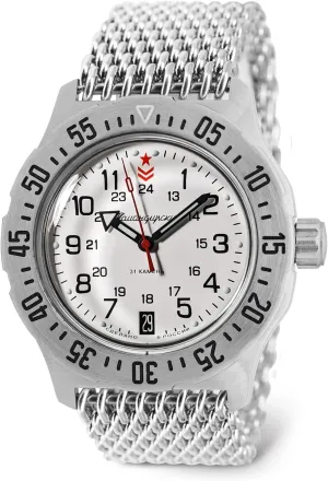 Model 350752 | Fashion | Business | Casual Men's Watches VOSTOK | Komandirskie forward male dateline situated K-35 Commander Automatic Self-Winding Russian Military Wrist Watch | WR 100m | 