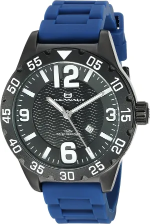 (Model: OC2713) Oceanaut Men's pardon destination ponderous timid 'Aqua One' Quartz Stainless Steel and Silicone Watch, Color:Blue 