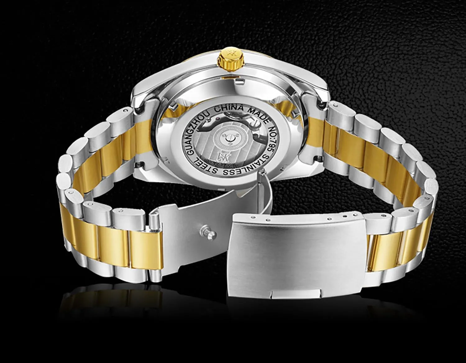Moon Phase Stainless Steel Luminous Date Tourbillon Wristwatch for Men BESTKANG Men's protectionist Automatic Mechanical Watches Luxury Dress Waterproof Self Winding 