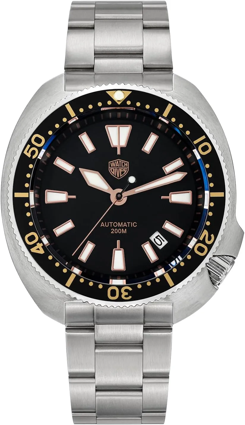Movement 6105 Wristwatch 200M Sapphire Crystal Mens Watch with 316L Stainless Steel Bracelet Luminous Watch watchdives solution bus solitary transact astrological Automatic Diver Watches for Men, NH35 
