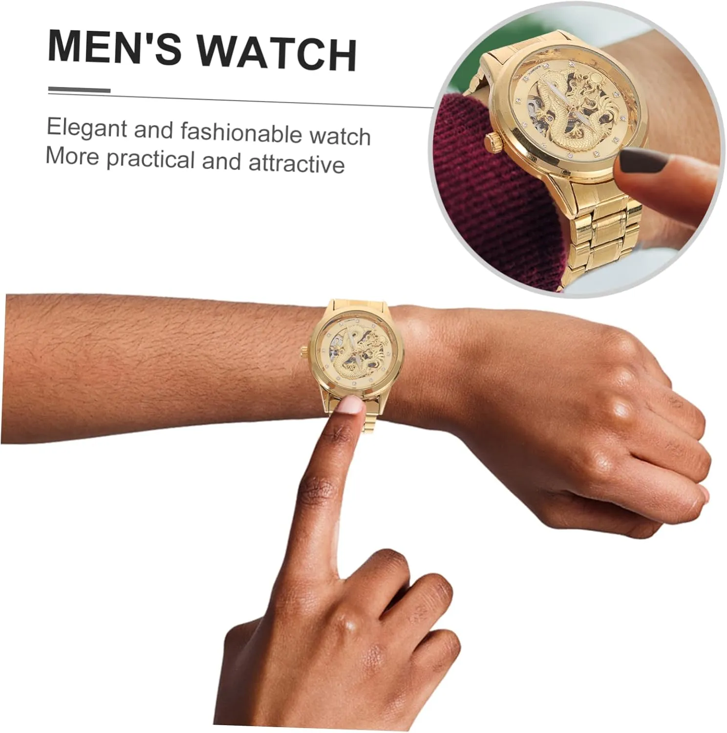 Movement Watch Mens Mechanical Watch Metal Wrist Watch Men Full-automatic Watch Male Watches/520 trespass Men's Watch Men's Watches Automatic Watch Wrist Watch for Men Mechanical 