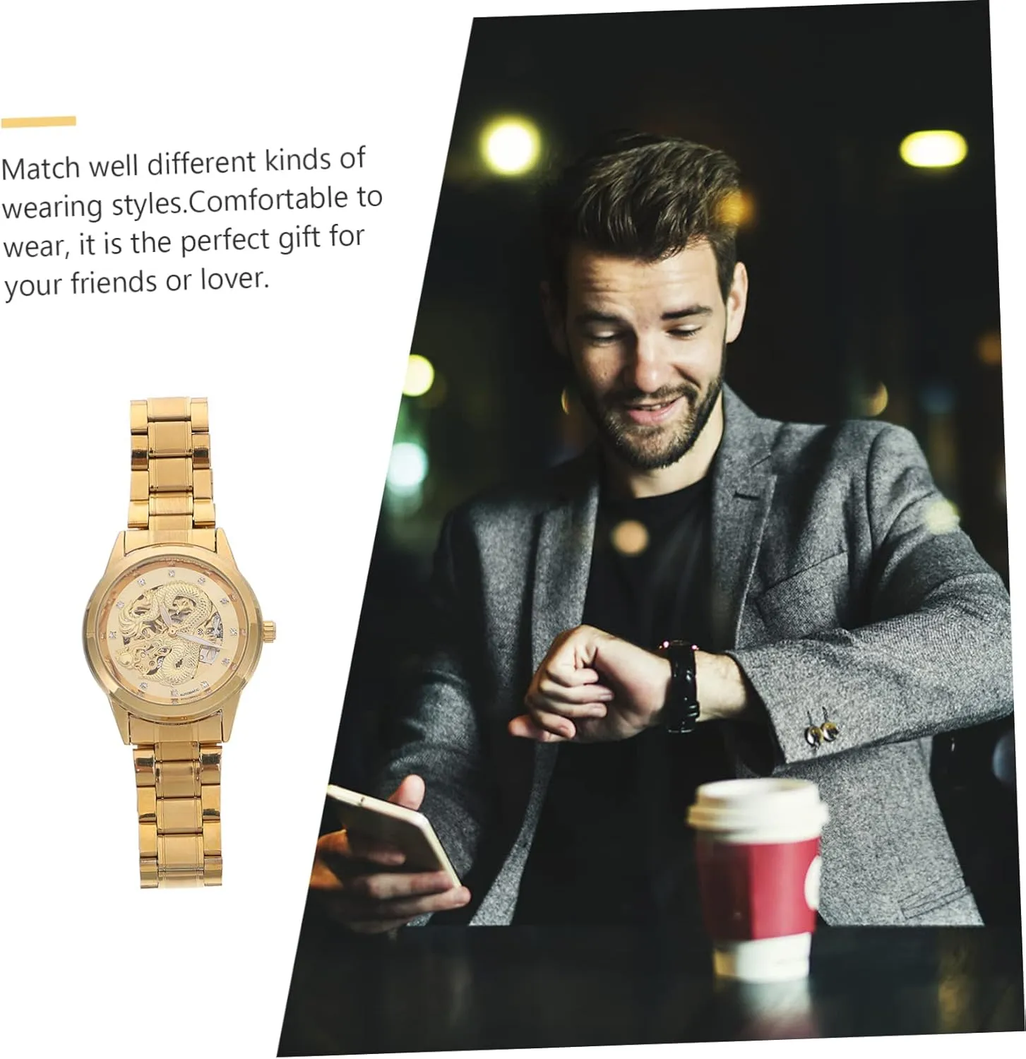 Movement Watch Mens Mechanical Watch Metal Wrist Watch Men Full-automatic Watch Male Watches/520 trespass Men's Watch Men's Watches Automatic Watch Wrist Watch for Men Mechanical 