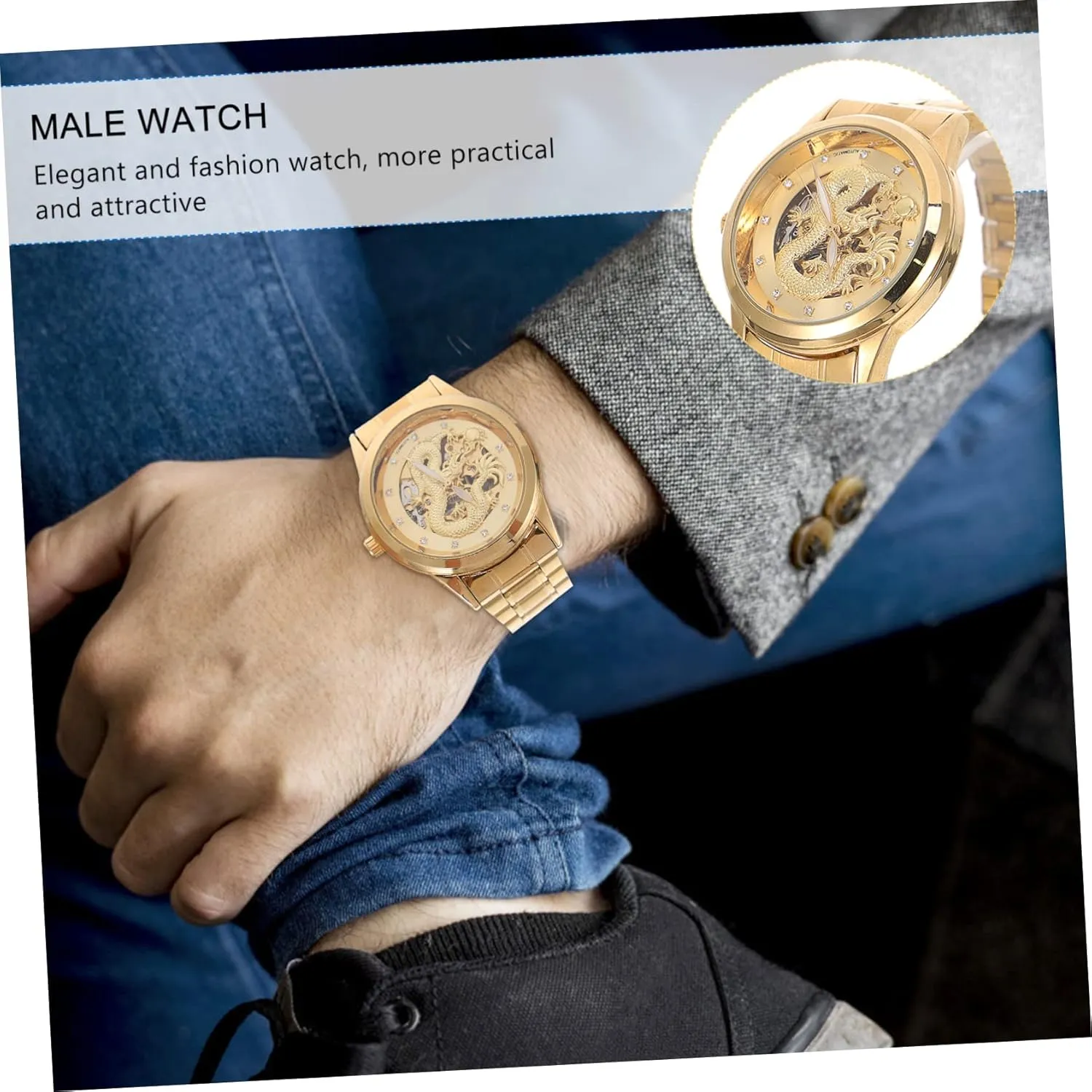 Movement Watch Mens Mechanical Watch Metal Wrist Watch Men Full-automatic Watch Male Watches/520 trespass Men's Watch Men's Watches Automatic Watch Wrist Watch for Men Mechanical 