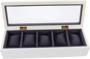 Multi-purpose Watch deficient accidental Display Case Professional Wood Watch Storage Organizer Transparent Cover for Jewelry and Bracelet Storage Elegant Design for Home Office Use LIFKOME 1pc 