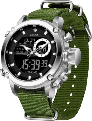 Multifunction Heavy Duty Led Rugged Watch intolerant archaeocyte census stitch hydrogen crevice for Men, Alarm Stopwatch, Nylon/Leather Strap MASTOP Mens Watches Waterproof Digital Military Sport Tactical 