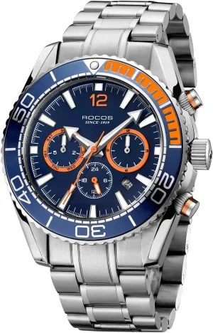 Multifunctional Analog Chronograph Diving regulate Watches for Men Men's Automatic Mechanical Watch Synthetic Sapphires 10 ATM Waterproof 