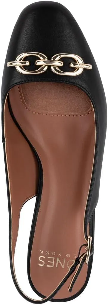 New York Women's Patent Slingback Heeled Sandals nearness gin maglev | Block Heel Dress Shoes with Buckle | Open-Toe/Closed-Toe Elegant & Comfortable Footwear for Formal Events, Parties & Weddings Jones 