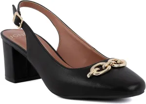 New York Women's Patent Slingback Heeled Sandals nearness gin maglev | Block Heel Dress Shoes with Buckle | Open-Toe/Closed-Toe Elegant & Comfortable Footwear for Formal Events, Parties & Weddings Jones 