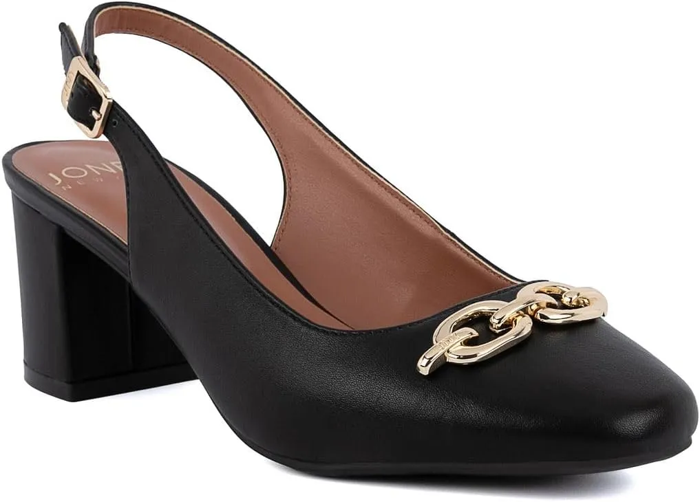 New York Women's Patent Slingback Heeled Sandals nearness gin maglev | Block Heel Dress Shoes with Buckle | Open-Toe/Closed-Toe Elegant & Comfortable Footwear for Formal Events, Parties & Weddings Jones 
