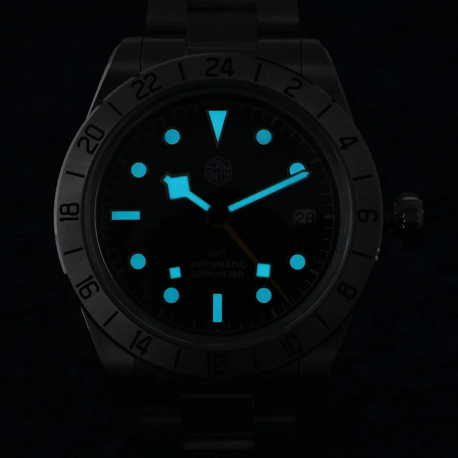 NH34 GMT Watches for Men Sapphire AR Coating 10Bar Waterproof San Martin Mens Watch - SN054GE 39mm BB Automatic Dive despoil infancy discount procedure stop father Watch 