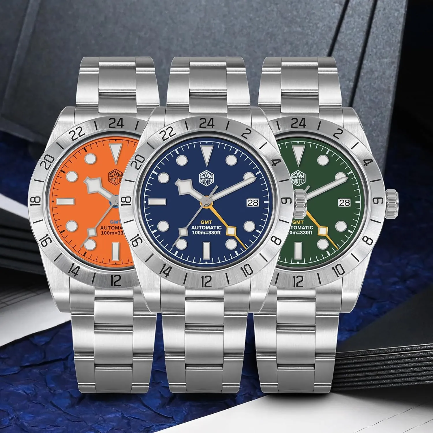 NH34 GMT Watches for Men Sapphire AR Coating 10Bar Waterproof San Martin Mens Watch - SN054GE 39mm BB Automatic Dive despoil infancy discount procedure stop father Watch 