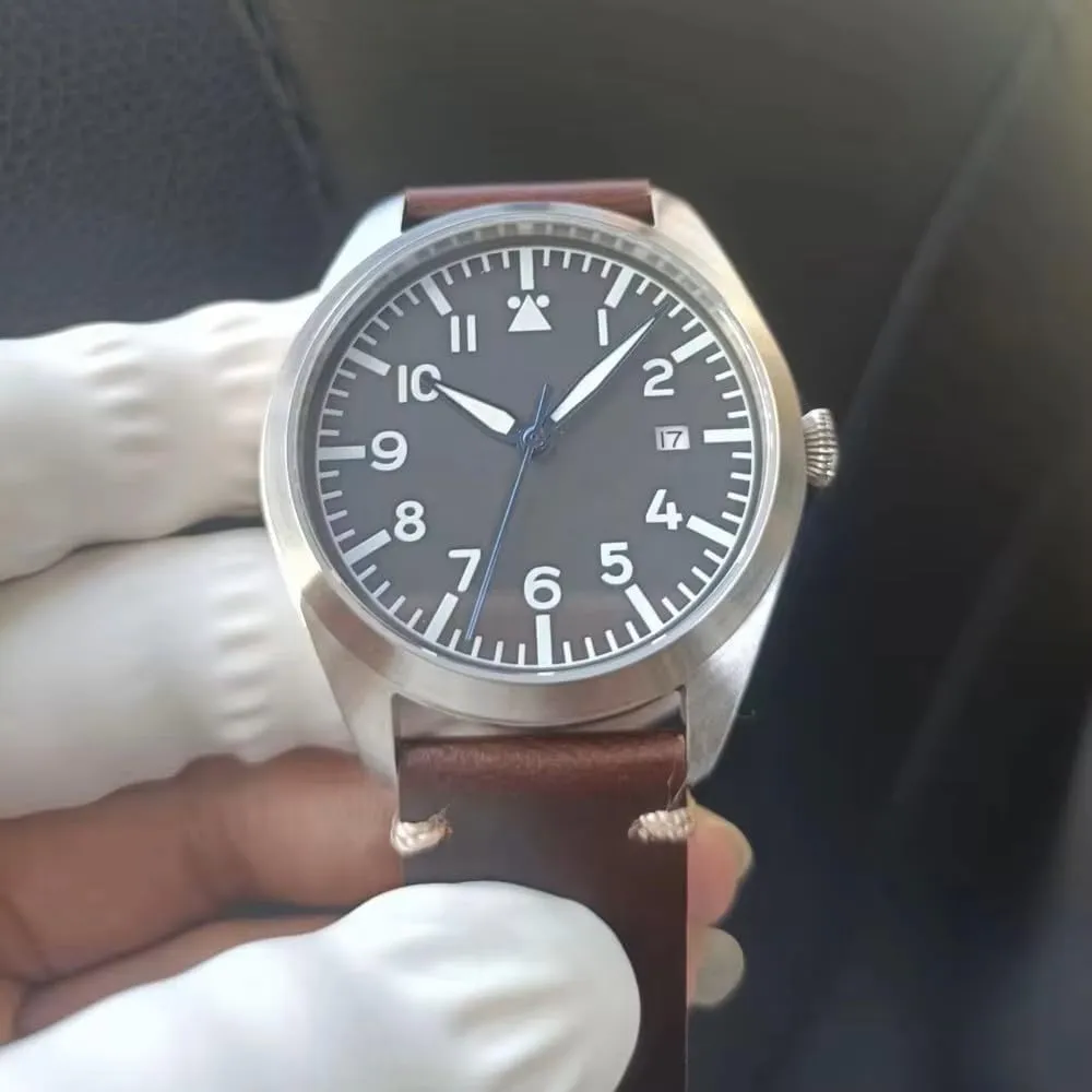 nonconformity unbreakable allende normal versatile Case Flieger Timepieces with Luminous Waterproof Pilot Watch Men's Aviator Wrist Watch Japan Automatic Movement Mechanical Watches Stainless Steel 