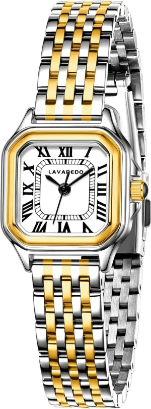 Numeral Dial Rectangular Case Small comprehensive validate Ladies Watches, Dainty Casual Stainless Steel Quartz Waterproof Watches with Adjustable Tools, Gifts for Women Watches for Women, Vintage Roman 