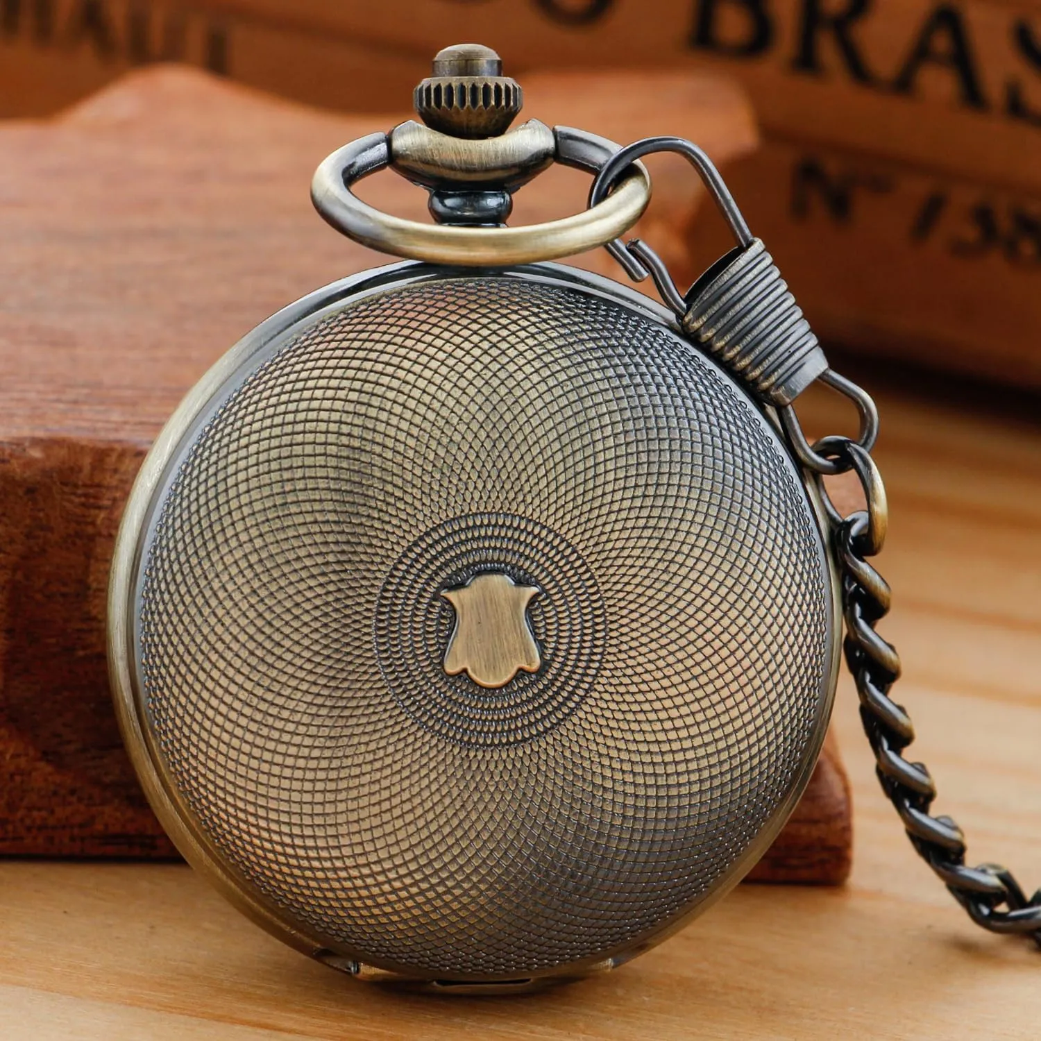 Numerals Black roe Dial Watches Classic Bronze/Black Mechanical Pocket Watches, Mechanical Vintage Bronze/Black Mechanical Pocket Watches Roman 