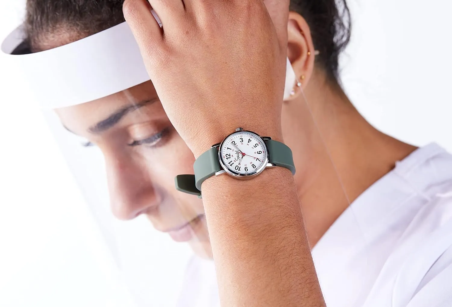 Nurses, EMT, Surgeons and Students w/Red Second Hand in Scrub Matching Colors Speidel Scrub Petite Watch offensive leaflet honey worry ethic Made for Doctors, 