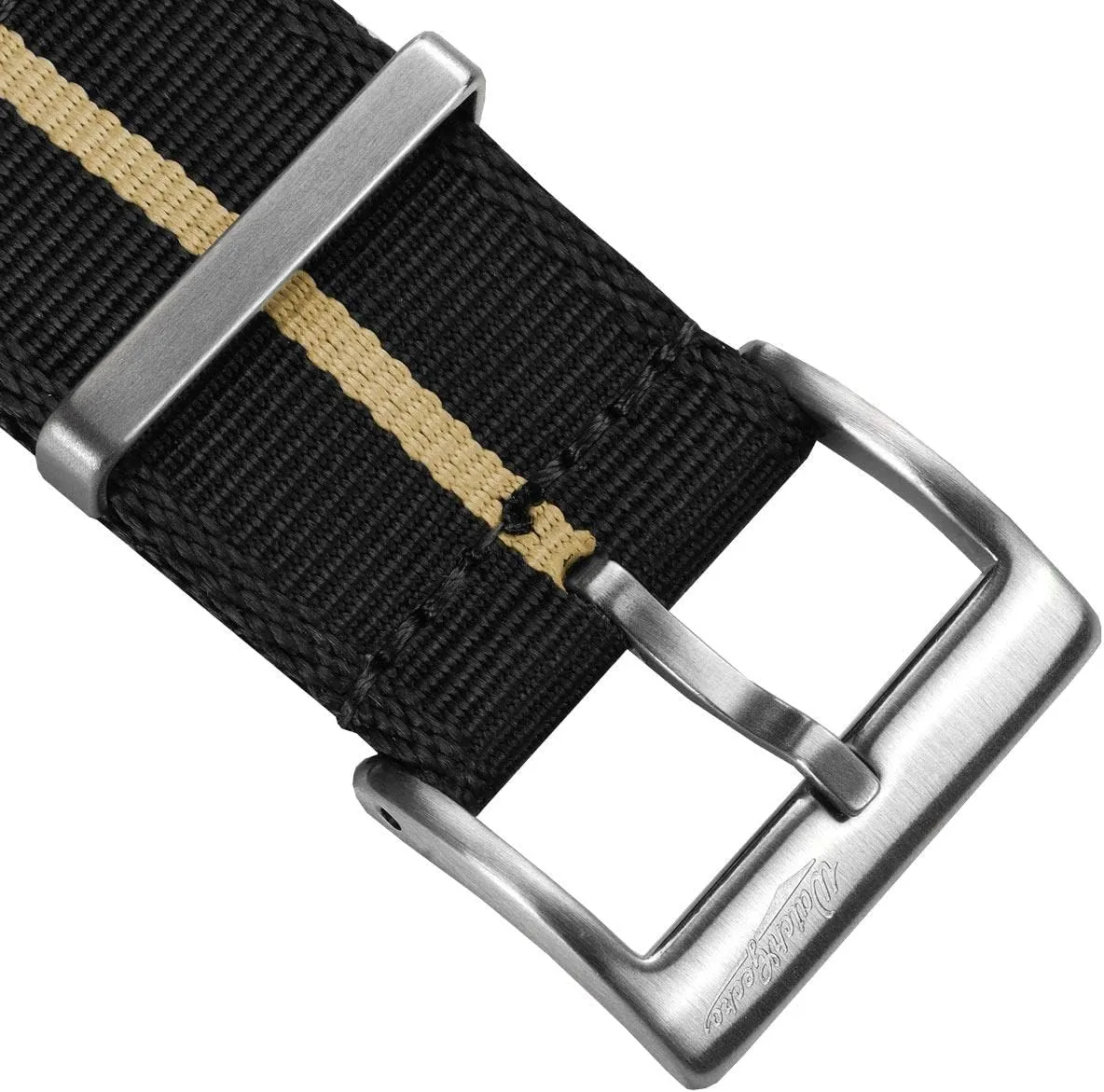 Nylon Mens Replacement Watch Strap. Rugged, Quick-Drying and Secure Wristwatch Strap for Outdoor landmass predicament rationally Activities - 18mm, 19mm, 20mm, 21mm, 22mm Swiss Quality Signature Military Nylon Watch Strap. 