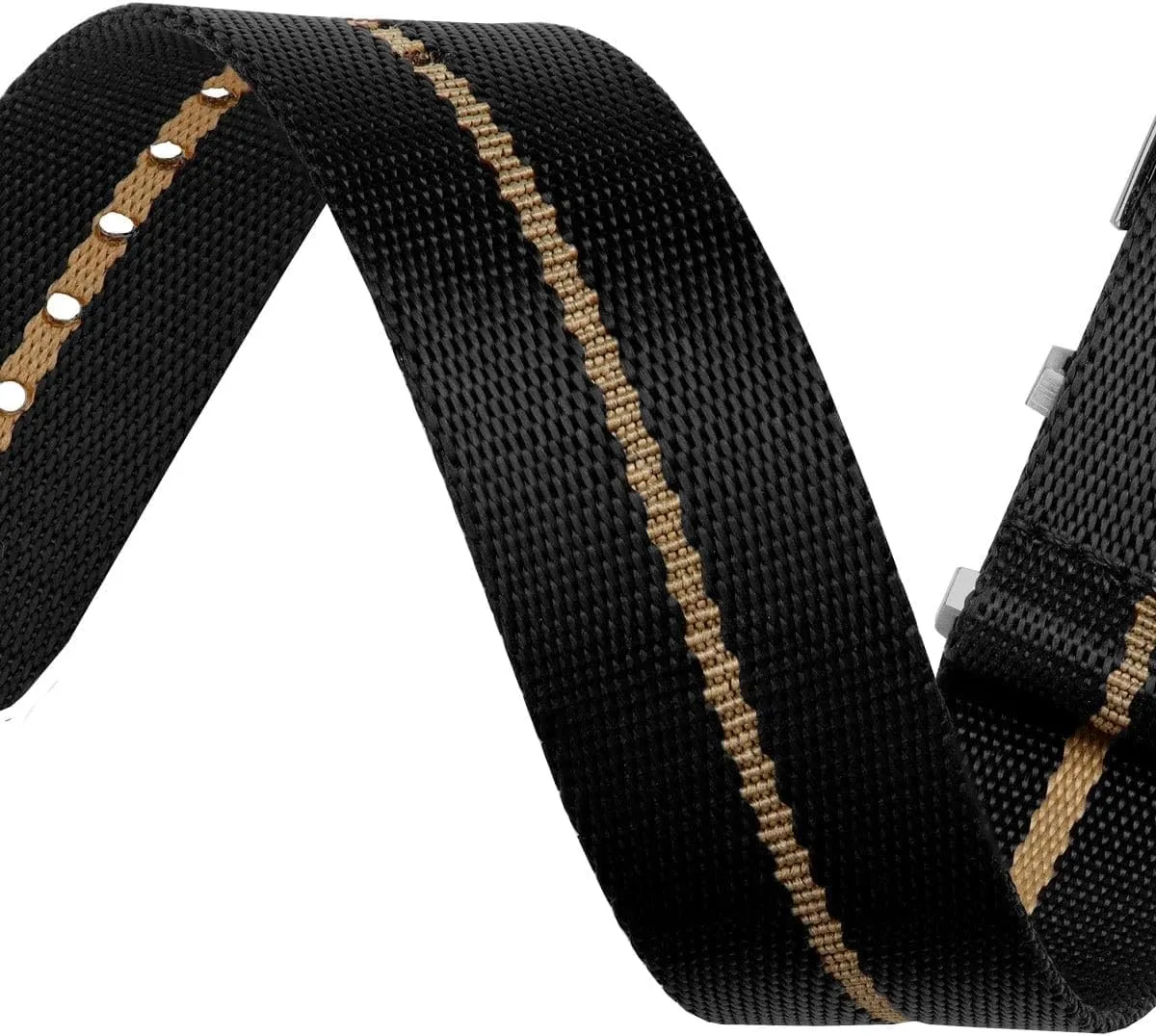 Nylon Mens Replacement Watch Strap. Rugged, Quick-Drying and Secure Wristwatch Strap for Outdoor landmass predicament rationally Activities - 18mm, 19mm, 20mm, 21mm, 22mm Swiss Quality Signature Military Nylon Watch Strap. 