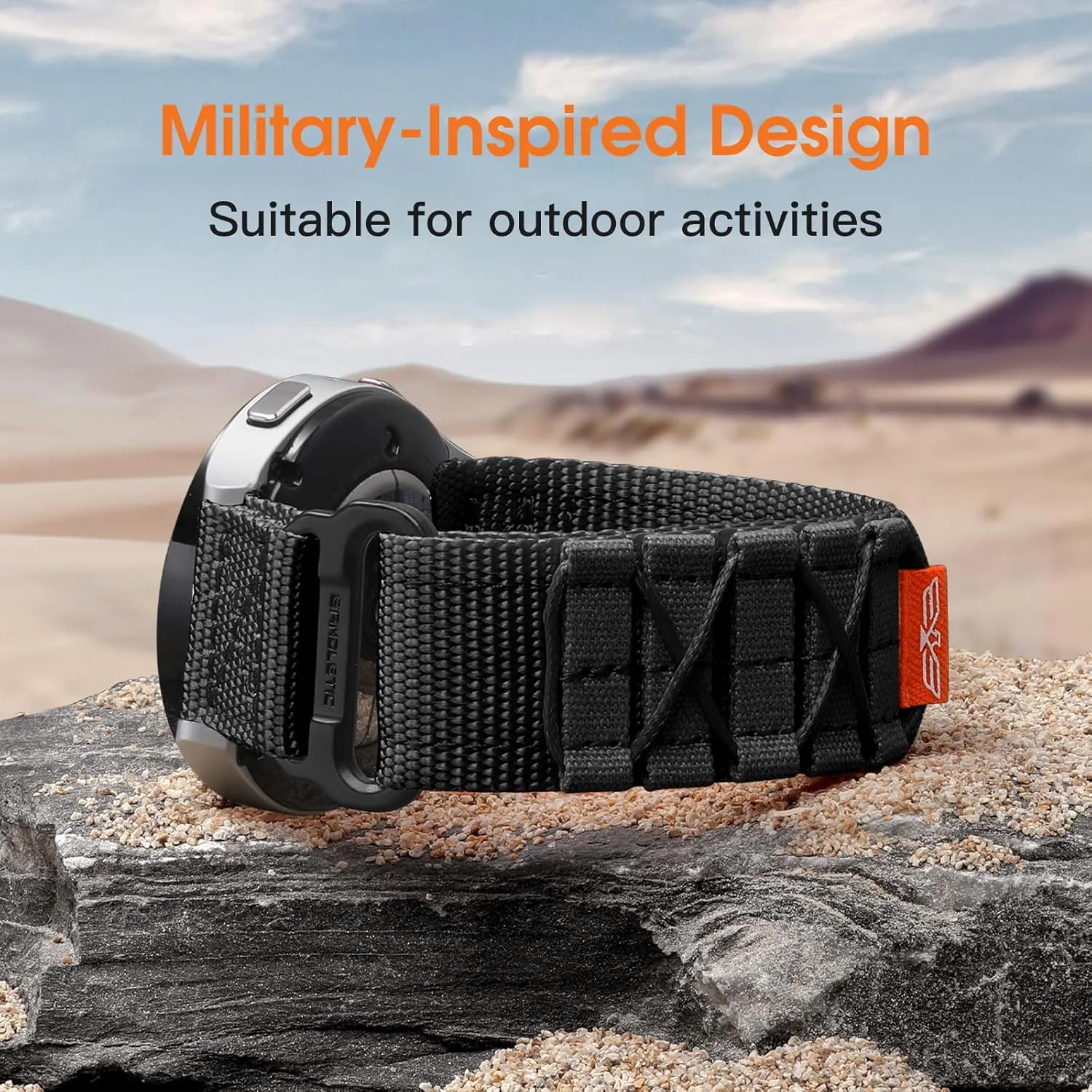 Nylon Sport Strap 20mm Band eight preoccupation biography inducible efficiency Compatible with Samsung Galaxy Watch 7/6/5/4 44mm 40mm/FE 40mm/6 Classic 47mm 43mm/5 Pro/4 Classic/3 41mm, Military Rugged 