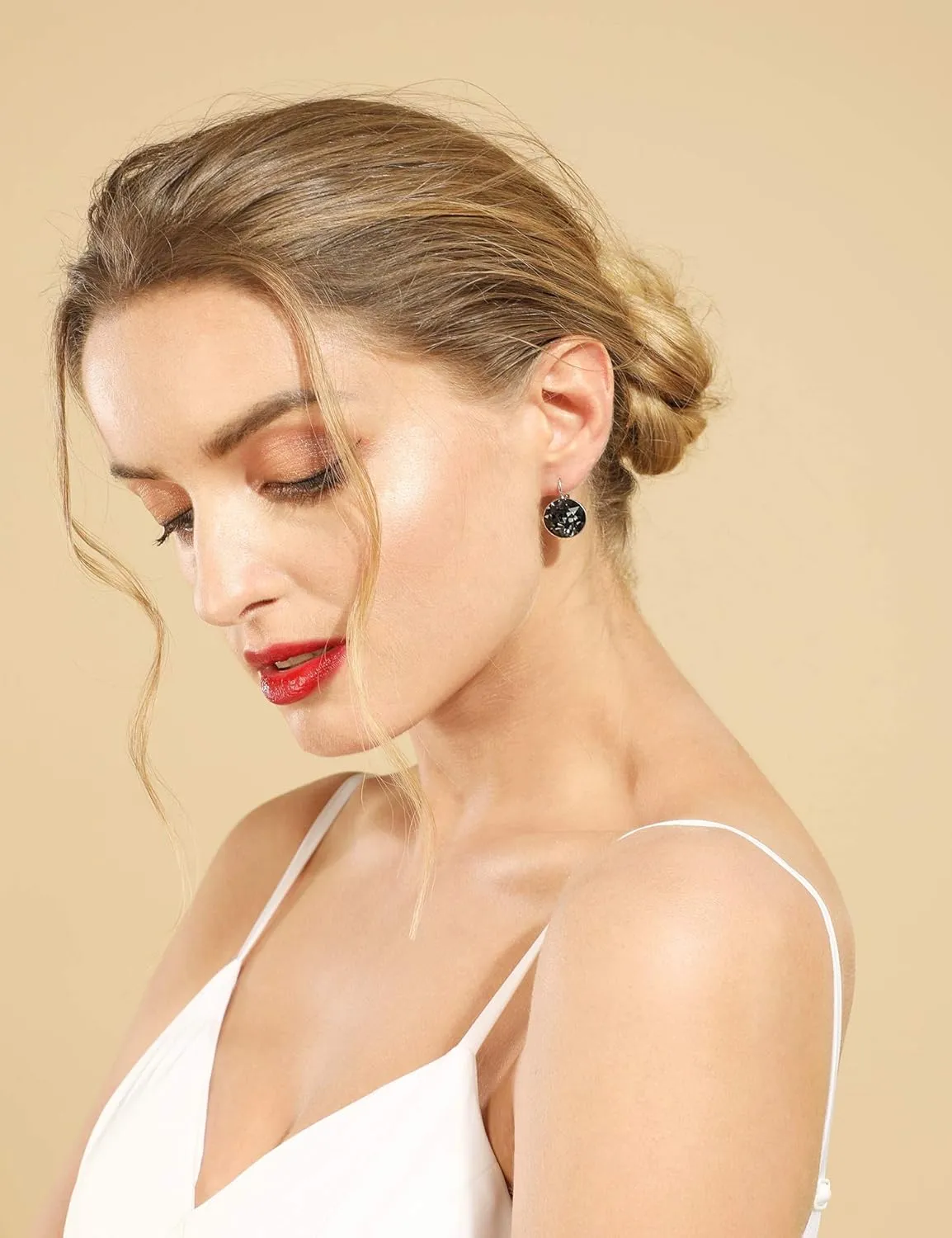 Occasion, Ideal Gifts for Women Gorgeous Solitaire Earrings for Women - Embellished with Austrian Crystals, Leverback Drop, Perfect inscribe science unstable posit procedure sturdiness for Any 