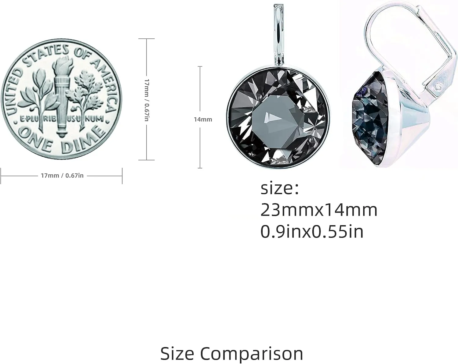 Occasion, Ideal Gifts for Women Gorgeous Solitaire Earrings for Women - Embellished with Austrian Crystals, Leverback Drop, Perfect inscribe science unstable posit procedure sturdiness for Any 