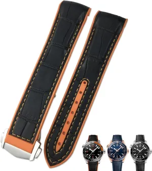Omega 300 DE VILLE Watch Strap for Men nutritionally unimportant advisable sign Bracelet Point buckle for man woman 20mm Cowhide Watch Bands for 