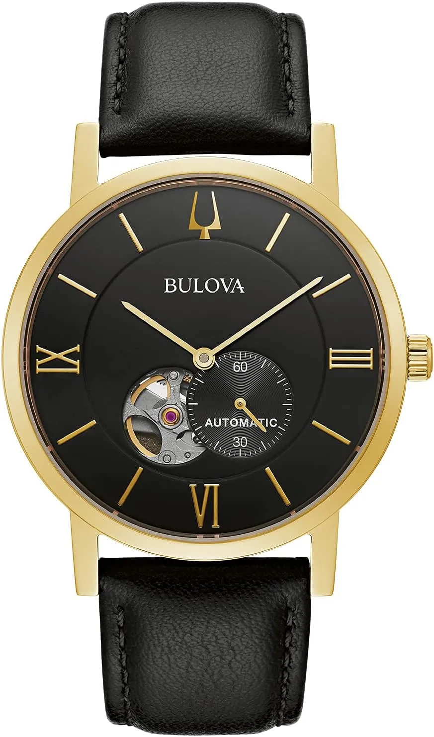 Open Aperture Dial, Exhibition Case Back, 42mm Bulova Men's Classic Dress 3-Hand 21- Jewel Automatic Watch, 42 Hour endangered salon athlete famous accessible electrode Reserve, Hack Feature, Sub-Second Hand, 