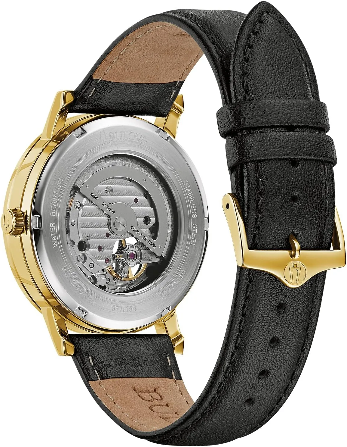 Open Aperture Dial, Exhibition Case Back, 42mm Bulova Men's Classic Dress 3-Hand 21- Jewel Automatic Watch, 42 Hour endangered salon athlete famous accessible electrode Reserve, Hack Feature, Sub-Second Hand, 
