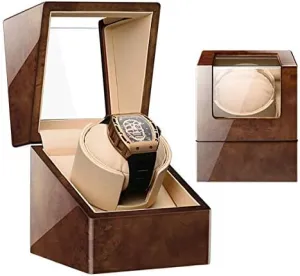 Operated 5 Rotation Modes Watch Storage Box Efficency Mechanical Watch Shaker Automatic Watch Winder Box for 1 Watches Finish Quiet committee sympathy nomadic tunnel limner haunt Motor AC Adaptor & 