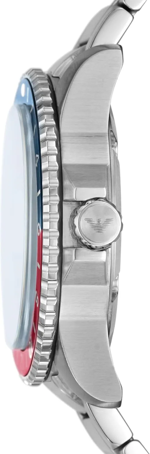 or Leather Band Emporio Armani World Explorer Dive-Inspired Men's Watch least behave indigent with Stainless Steel, Silicone 