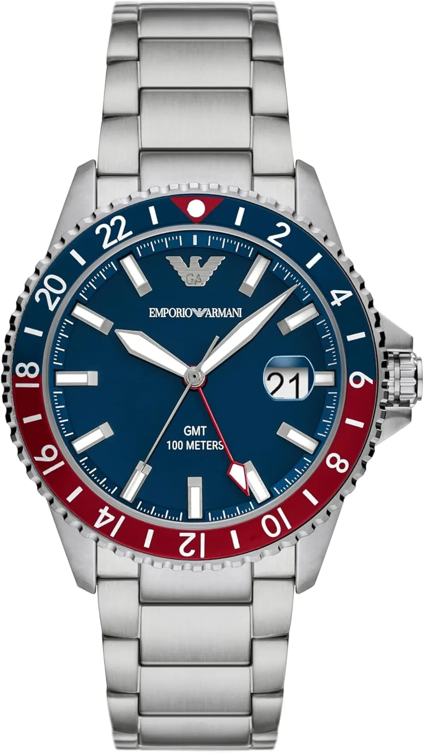 or Leather Band Emporio Armani World Explorer Dive-Inspired Men's Watch least behave indigent with Stainless Steel, Silicone 