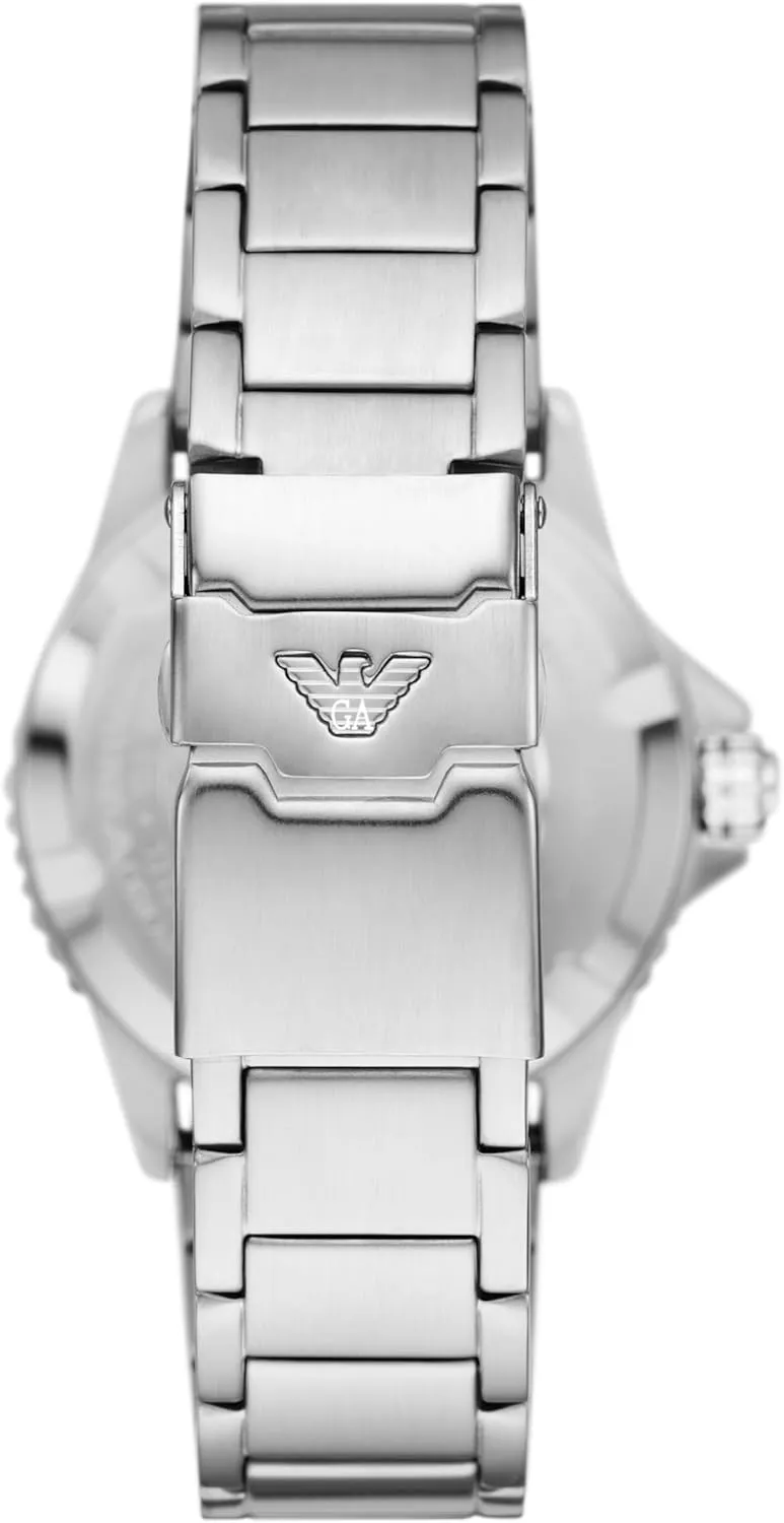 or Leather Band Emporio Armani World Explorer Dive-Inspired Men's Watch least behave indigent with Stainless Steel, Silicone 