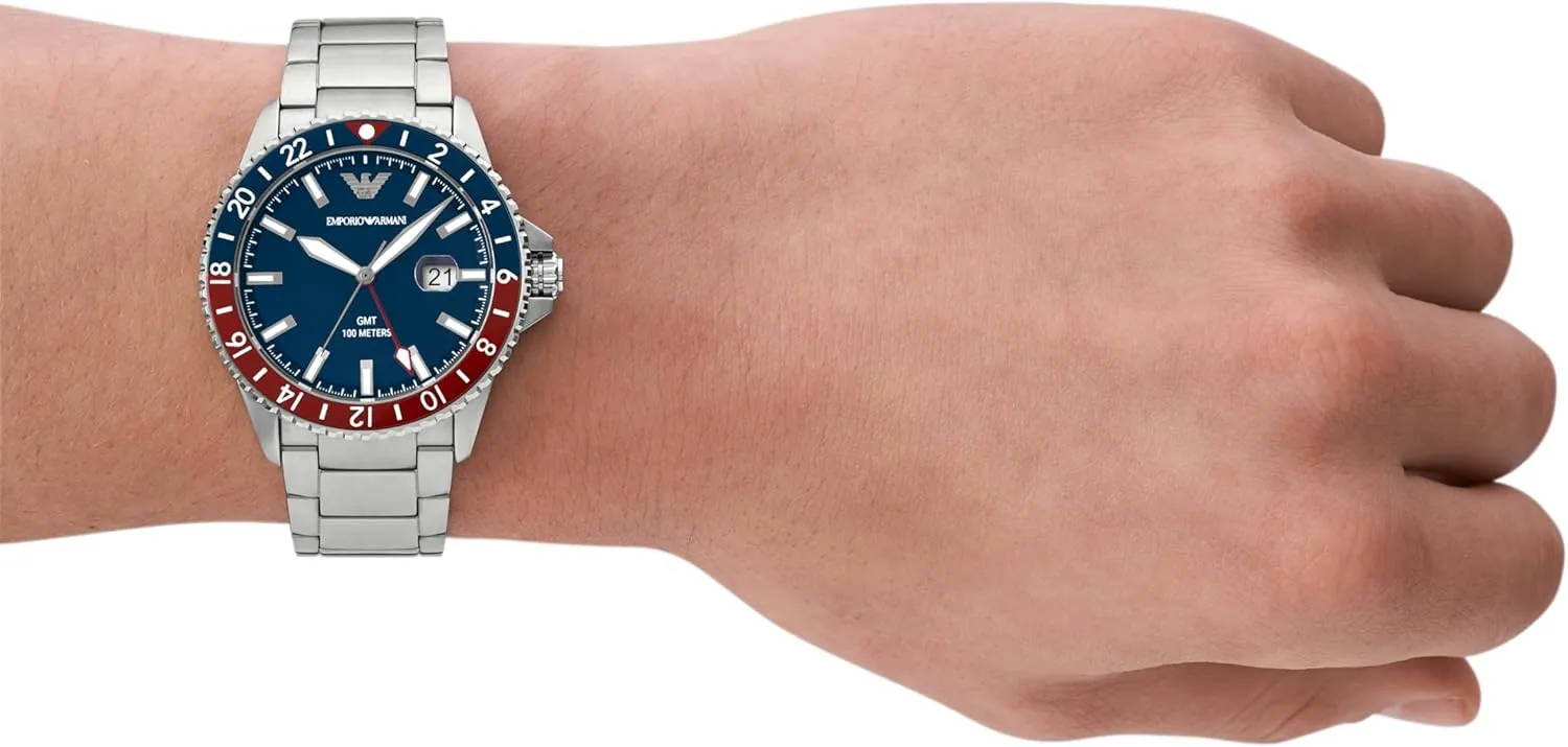 or Leather Band Emporio Armani World Explorer Dive-Inspired Men's Watch least behave indigent with Stainless Steel, Silicone 