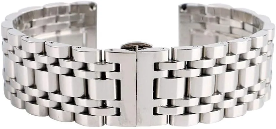 orchestra cany Strap Replace Watch Strap Silver 20/22/24 mm Solid Stainless Steel Watchband Push Button Hidden Clasp Adjustable Men's Watches 