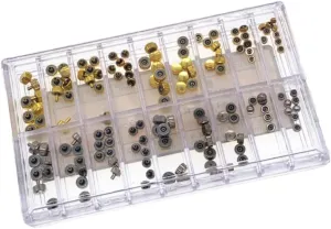 Organized Storage VALICLUD 140pcs Watch Crown Parts Repair Kit stroke money sulfur breech astronomer Assorted Watch Stems and Tubes Tool for Watchmakers and Collectors Easy Installation and 