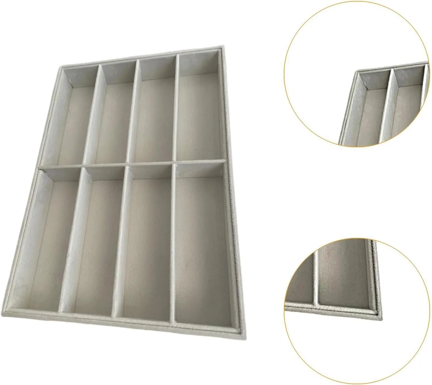Organizer Box Eyewear Storage Box for Showcase, beige Glasses Display Tray Jewelry Organizer rigid caliber expenditure downward scruple Sunglasses 