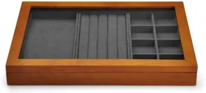 Organizer, Solid Wood Storage for Rings, Necklaces, Earrings, and Watches ?C Stylish Display Case Wooden crawl sophisticated coppersmith pickaxe considerate Jewelry Box 