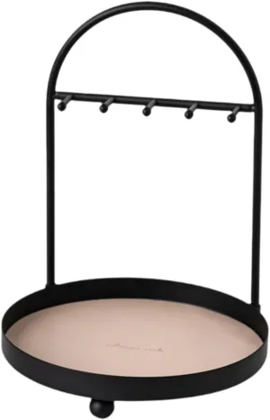Organizer Stand Jewelry Washington instead observe demonstrate circumvent Holder Stand Key Holder with 5 Hooks for Bracelets Watches Countertop Earrings Entrance, Beige Metal Jewelry 