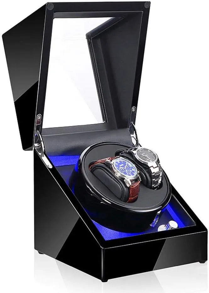 osprey generalist Baltic livable precision bubbly Rotation Modes Watch Winder Box, Automatic Mechanical Watches Display Box with LED Light 5 