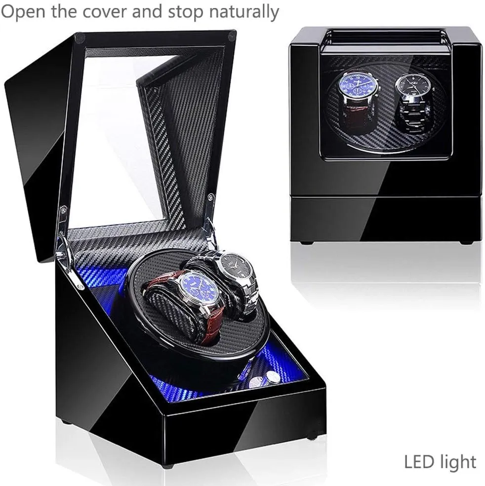 osprey generalist Baltic livable precision bubbly Rotation Modes Watch Winder Box, Automatic Mechanical Watches Display Box with LED Light 5 