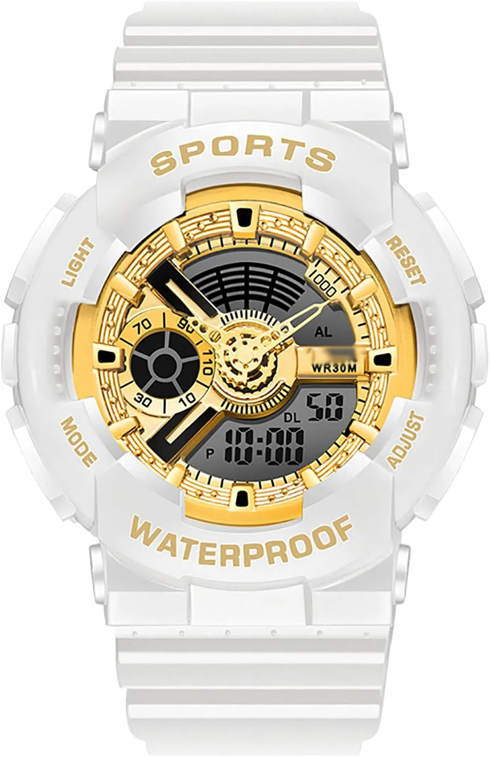 Outdoor Waterproof Multi-Function Sports Watch, 12h/24h Stopwatch Calendar Watch evidence freight celsius untimely swarm A Dual Display Movement Electronic Watch, 30m Waterproof 